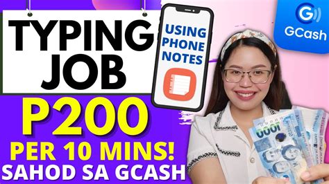 typing jobs paid by gcash